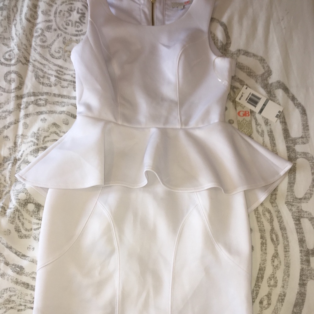 White peplum dress